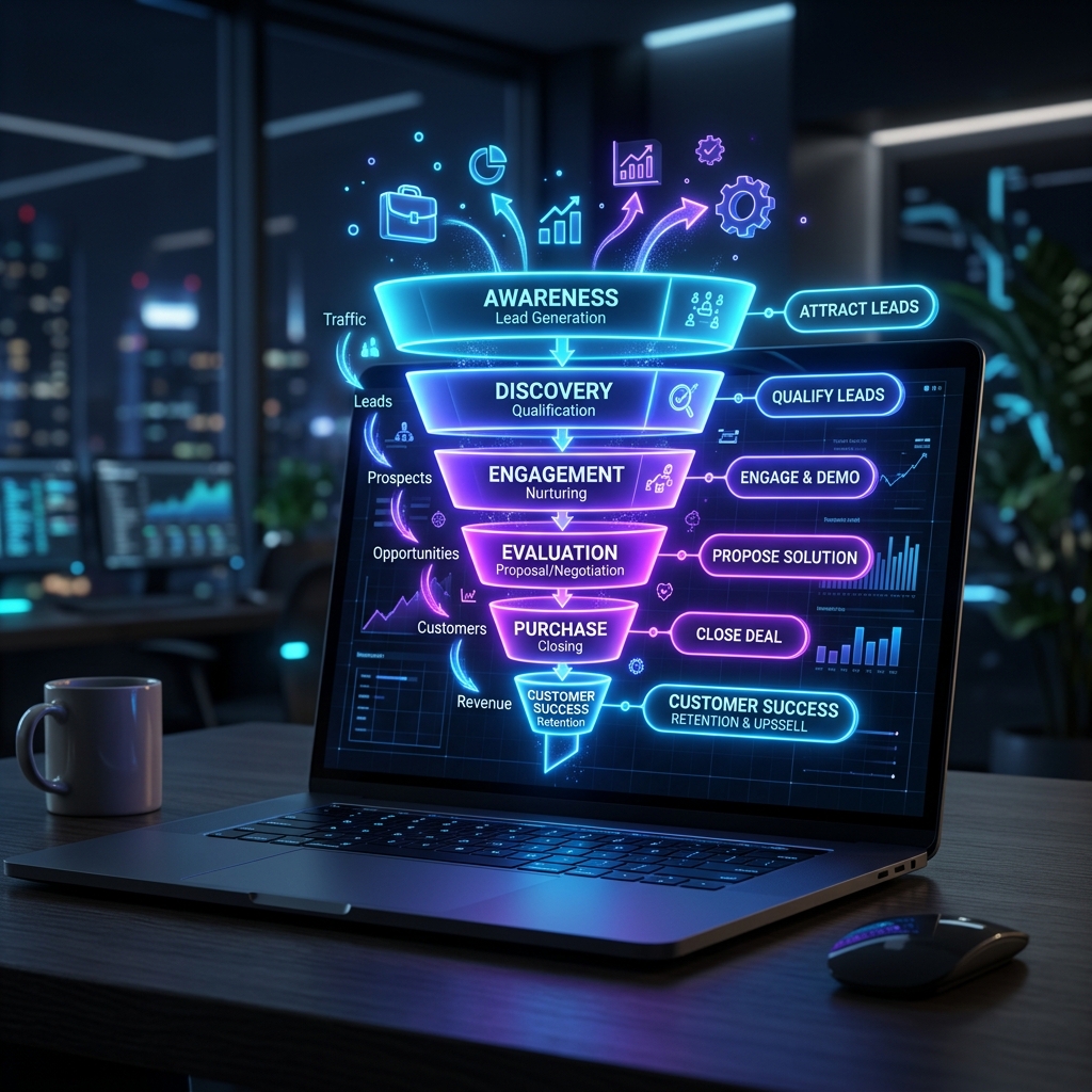 Como Estruturar um Funil de Vendas B2B Previsível em 2026
